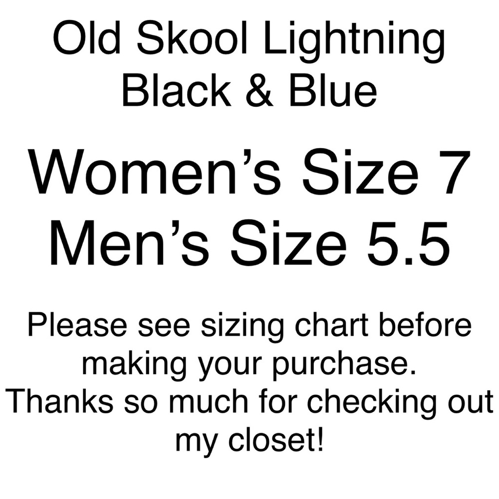 Vans Old Skool Skate Shoe Black Lightning Sneakers Blue - Picture 11 of 16
